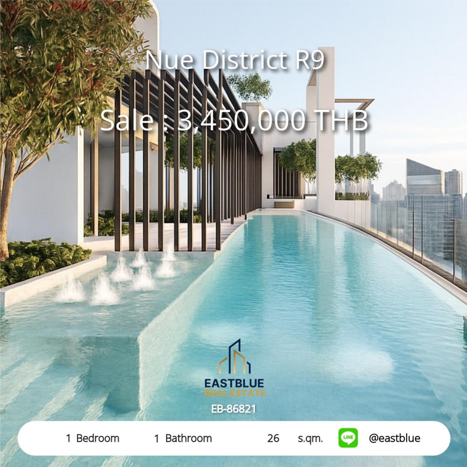 Beautiful condo for sale, good location near the BTS/MRT Rama 9 at only 3,370,000 baht!