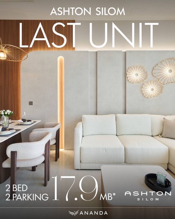 🔥 For sale ห้องสุดท้าย ! ขายห้องตัวอย่าง มือหนึ่ง Ashton silom (แอสตัน สีลม) 2/2 bed 74.97 ตร.ม ราคา 15,000,000  บาท
