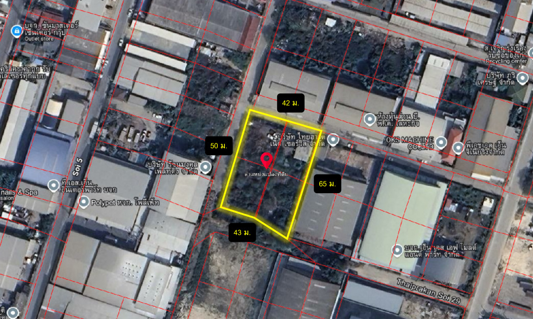 Land for sale, Soi Thai Prakan 27, size 616 sq w, near Theparak Road, just 1.7 km. KK – รูปที่ 3