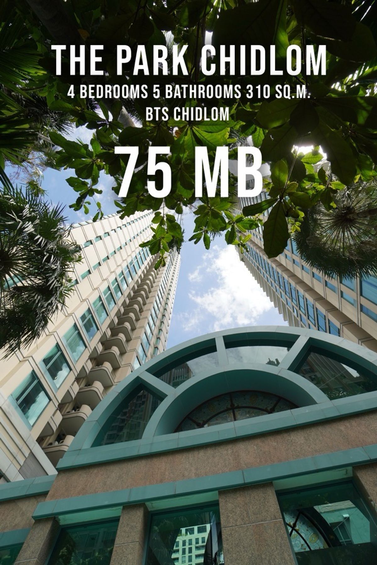 Luxury Condominium The Park Chidlom, 4 bedrooms, 4 bathrooms, 310 sq.m., 75 million baht Luxury Condominium The Park Chidlom, 4 bedrooms, 4 bathrooms, 310 sq.m., 75 million baht