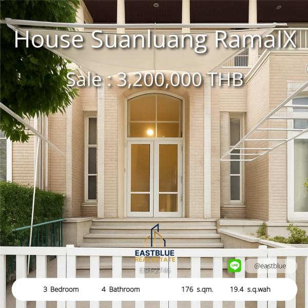 06/08/2026, รวมค่าโอน บ้านสวยพร้อมอยู่ 3 ห้องนอน ใกล้สวนหลวง ราม 9  Beautiful 3-Bedroom House Near Suanluang Rama IX – Ready to Move In! 0642748883