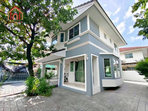 Single house for sale, Pruksa Lada 2 Lam Luk Ka Khlong 4, renovated the whole house, the floor around the house is made of stamped concrete and repainted both inside and outside!! Single house, Rangsit, Khlong 4, Sai Pracharat BOY