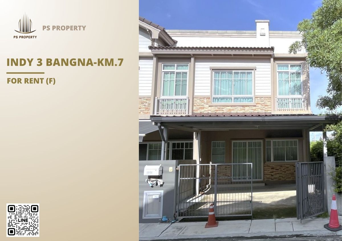 Townhouse for rent 🔥 Indy 3 Bangna-km.7 🔥 2 bedrooms, 3 bathrooms, fully furnished and equipped with appliances Townhouse for rent 🔥 Indy 3 Bangna-km.7 🔥 2 bedrooms, 3 bathrooms, fully furnished and equipped with appliances