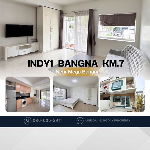 💥ForRent💥Indy1 Bangna KM.7 🏡 Near Mega Bangna 🐶🐱 Pet Friendly* Ready to move in ‼️  Fully Furnished ✨