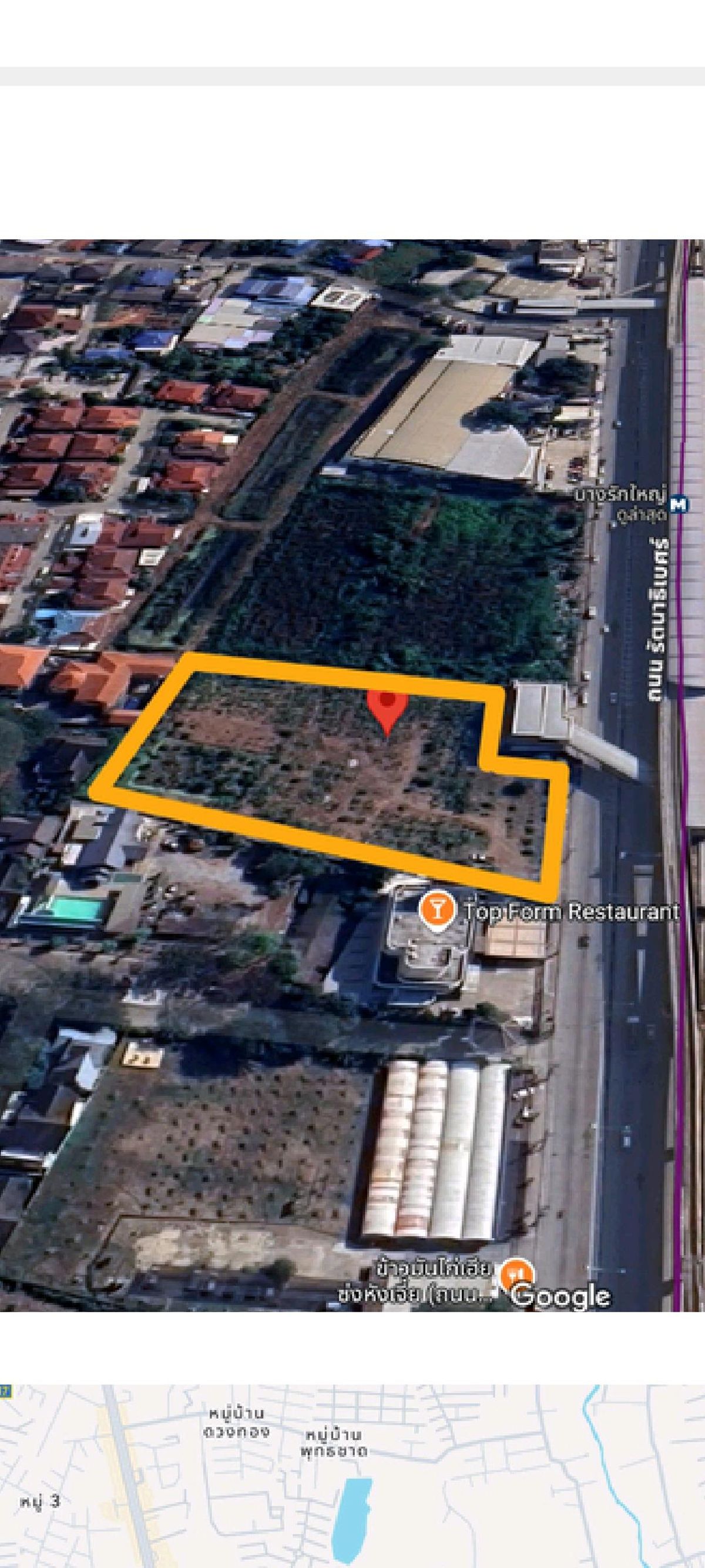 ขายที่ดิน ติด MRT สถานีบางรักใหญ่ 4-1-78 ไร่ กว้าง 57 เมตร – รูปที่ 2