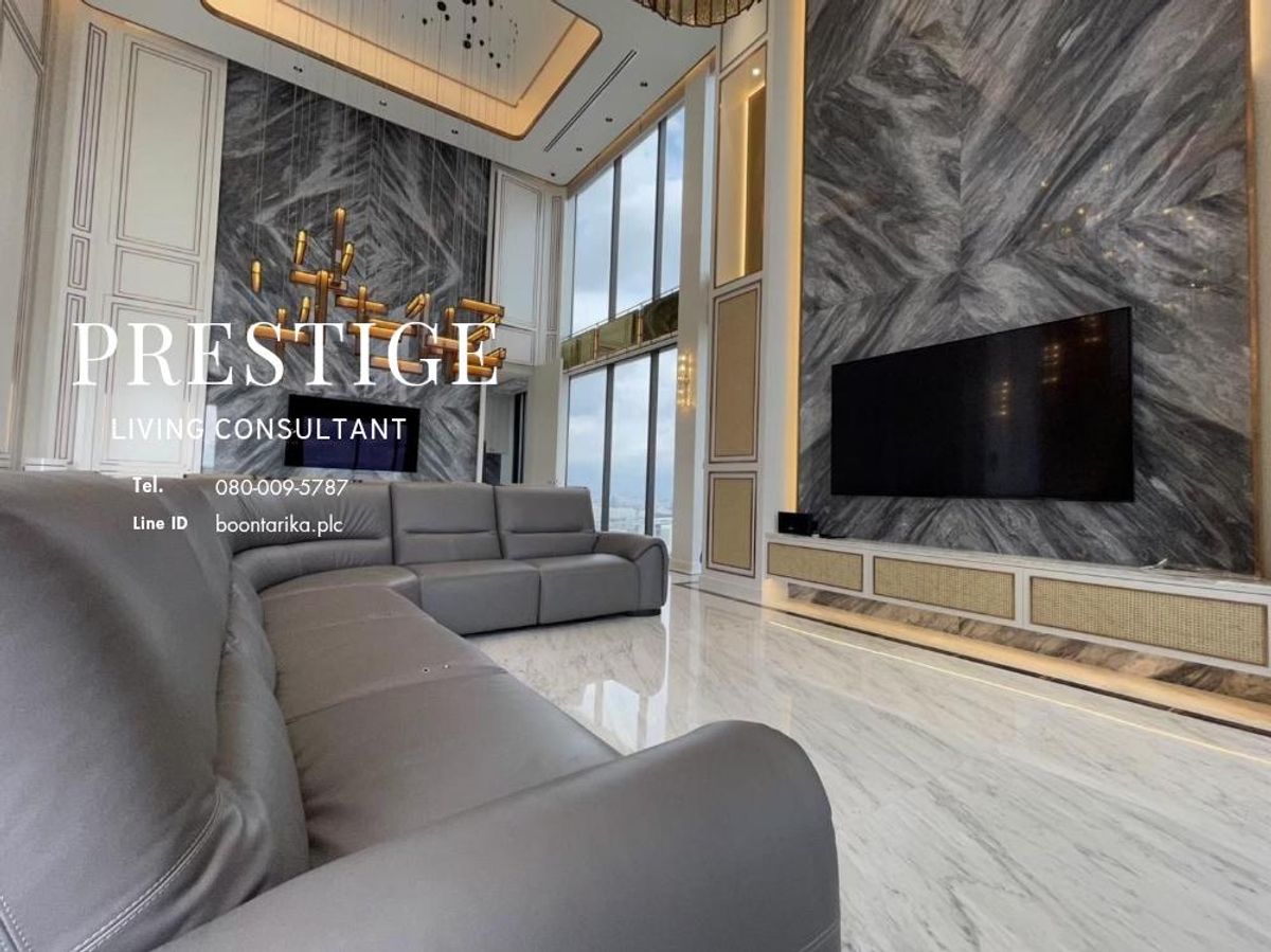 📌For SALE &amp; RENT ขาย และ เช่า | The ESSE at Singha Complex Penthouse - 3BR (244 sqm) 500,000 THB/Month / 121,000,000 THB