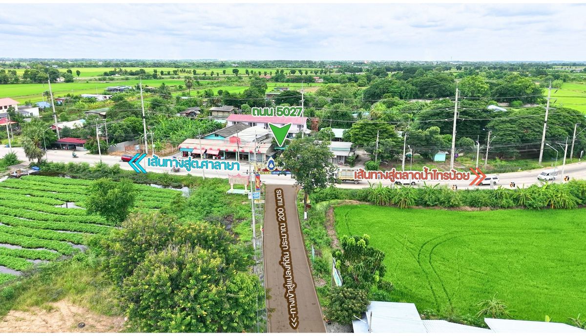 ที่ดินไทรน้อย 4-2-42 ไร่ ผังเมืองสีเขียว หน้ากว้าง 144 เมตร เหมาะพัฒนาโครงการที่อยู่อาศัย โกดัง – รูปที่ 2