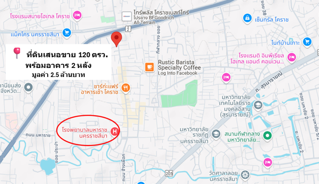 🗺️ ที่ดิน 120 ตร.ว. ติดถนนช้างเผือก ห่างแยกประโดก (พีกาซัส) เพียง 150 ม. 📍ผังเมืองสีชมพู | หน้ากว้าง 196 ม. | รูปแปลงสวย – รูปที่ 2