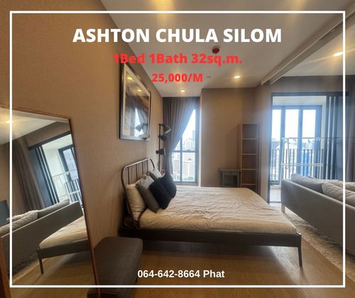 For Rent Ashton Chula SilomNear Chulalongkorn University1Bed 1Bath 32sq.m. 25K/Mcontact 0646428664 (Phat)