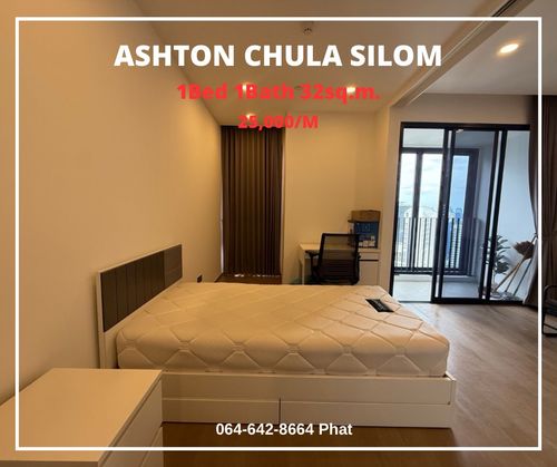 For Rent Ashton Chula SilomNear Chulalongkorn University1Bed 1Bath 32sq.m. 25K/Mcontact 0646428664 (Phat)