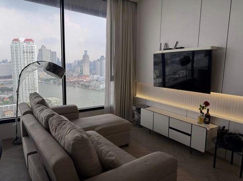 ★ Chapter Charoennakhorn-Riverside ★ 68 sqm., Floor 20+ (2 Bedroom 2 Bathroom), ★ Near BTS Krung Thon Buri ★ surrounded by facilities, including hospitals, schools ★ Many facilities ★ Complete electrical appliances ★  