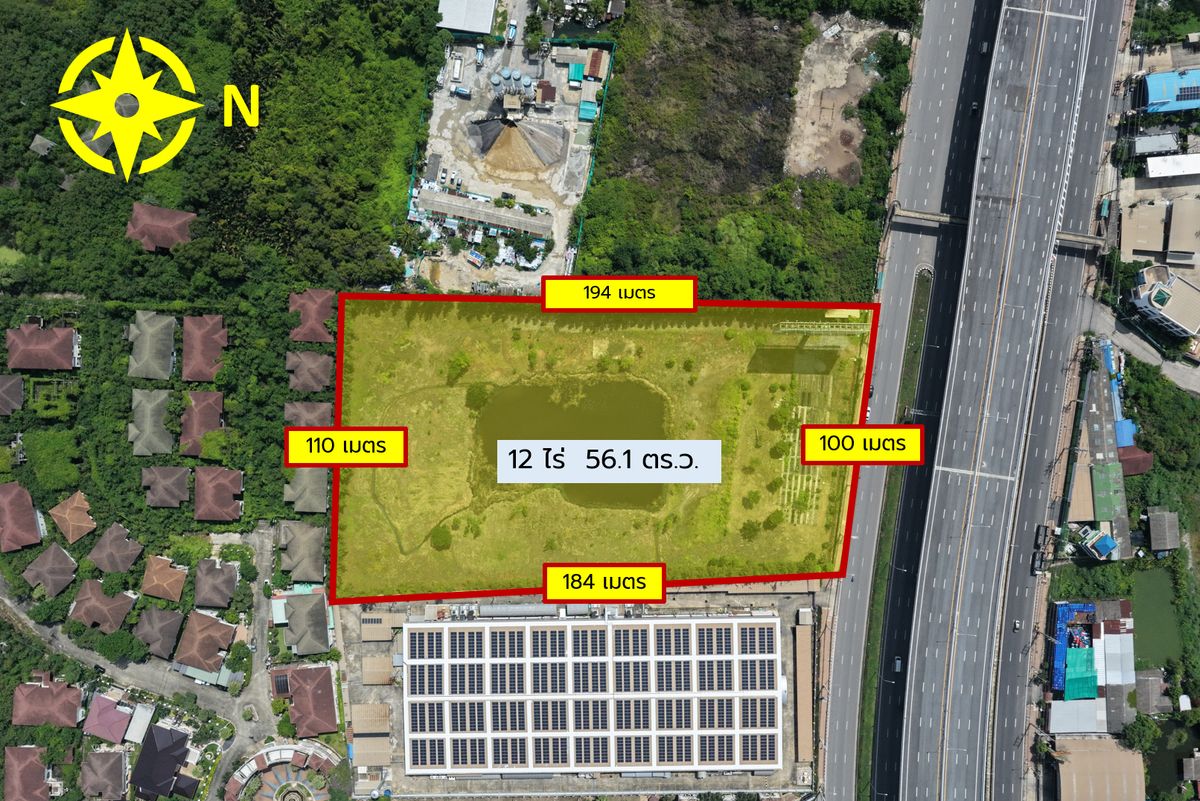 Prime Investment Land! 100-Meter Frontage! For Sale: 12 Rai (19,224 sq.m.) of Prime Land on Rama 2 Road! Located on the outbound side of Rama 2 Road, near M82 Expressway, Bang Nam Chuet, Samut Sakhon — ideal for residential projects, commercial shops – รูปที่ 3