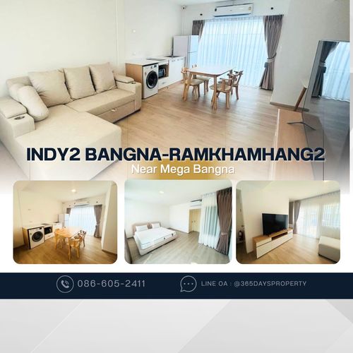 💥ForRent💥Indy2 Bangna-Ramkhamhang2 🏡 Near Mega Bangna‼️  Ready to move in ‼️  Fully Furnished ✨