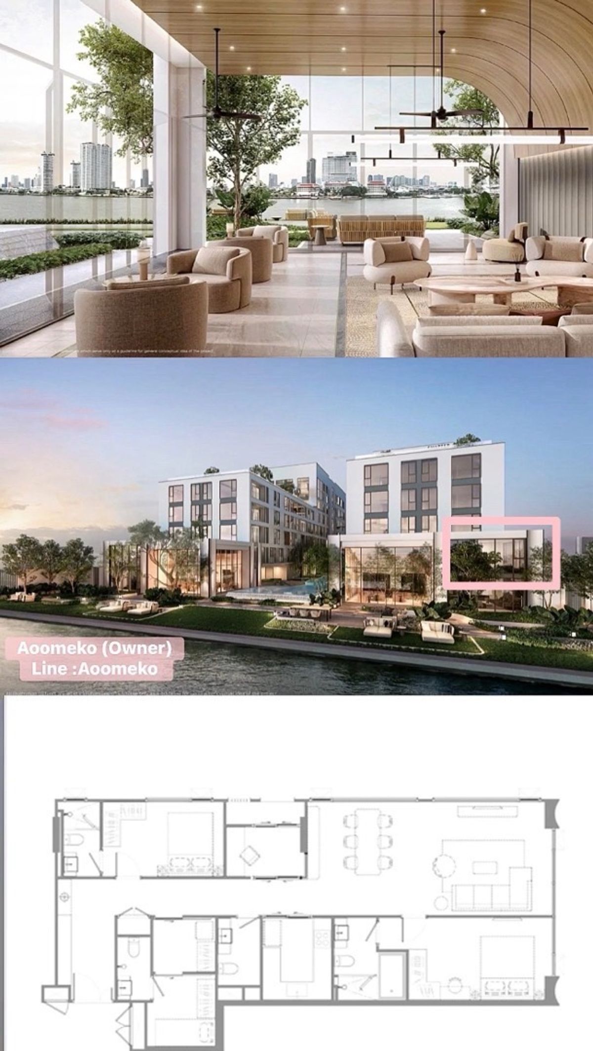 👑 Chapter Charoenkrung-Reverside (Chapter Charoenkrung-Reverside) ⭐️Super Rare Item⭐️*Private Riverfront. The front room is the nearest to the river ** with 3 bedrooms. The atmosphere of the river is private. There are only 2 rare projects.