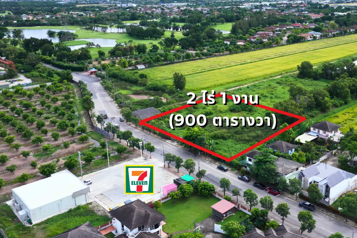 Don't miss out! Wide rectangular roadside land, the last plot before Thanya Golf Club. Land for sale on Lam Luk Ka Soi 71 for only 27,XXX Baht/Square Wah. – รูปที่ 3
