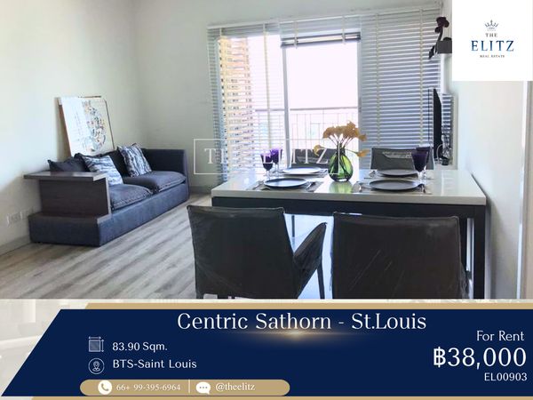 ✨ Live in the Heart of Sathorn! Modern 2BR Corner Unit at Centric Sathorn - St.Louis ✨