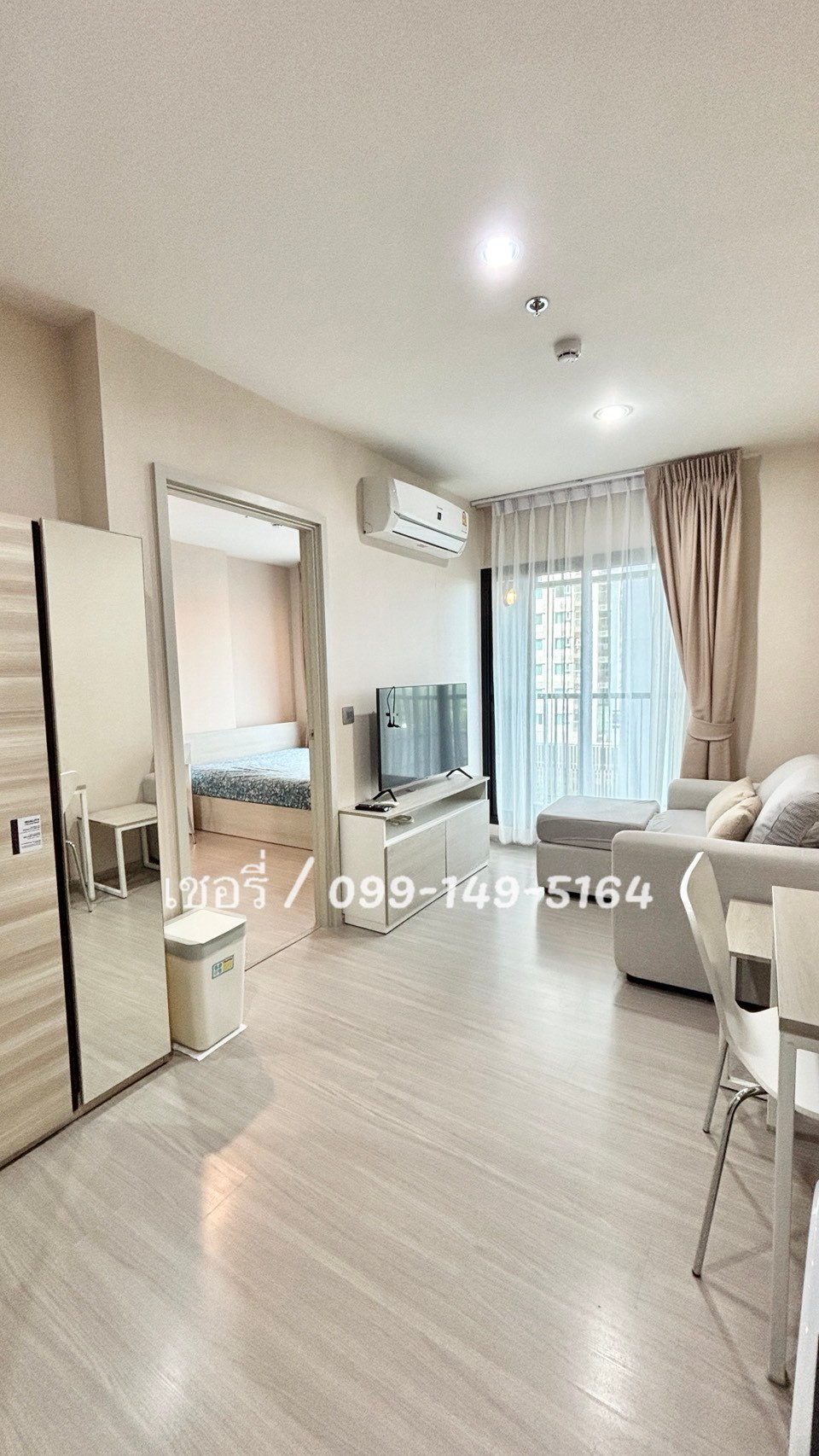 เช่าคอนโด Aspire Erawan Prime ห้องมุมสวย พร้อมเฟอร์นิเจอร์ครบๆ ชั้นเดียวกับส่วนกลาง ส่วนกลางจัดเต็ม ติดBTSเอราวัณ / โทร 099-149-5164