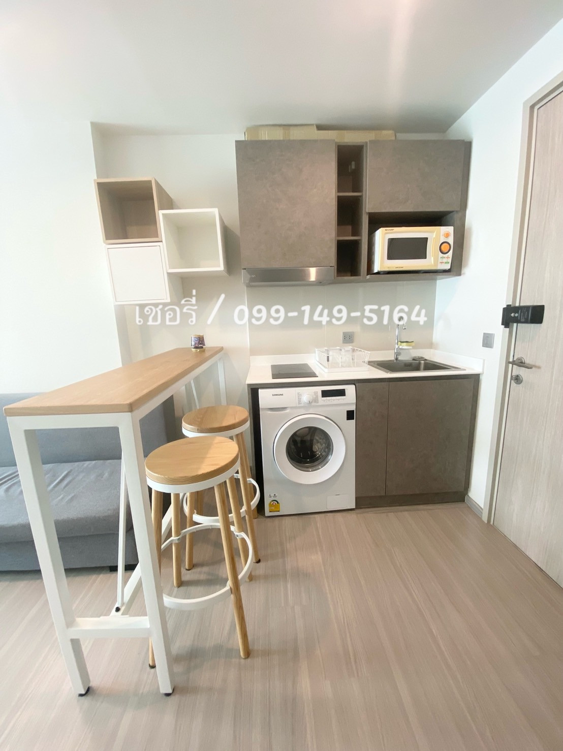 เช่าคอนโด Aspire Erawan Prime ห้องสวยใหญ่ One Bed Plus มีแอร์ทุกห้อง บิ้วอินจัดเต็ม เฟอร์นิเจอร์ครบๆ ติดBTSเอราวัณ / โทร 099-149-5164 – รูปที่ 2
