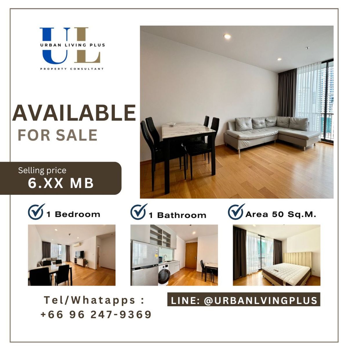 ( U20250731300 ) Tel/Line 096-2479369 , ขาย โนเบิล รีโว สีลม 1 ห้องนอน 1 ห้องน้ำ ขนาด 50 ตร.ม. ห้องสวย Type หายาก ไม่ร้อน ( U20250731300 ) Tel/Line 096-2479369 , ขาย โนเบิล รีโว สีลม 1 ห้องนอน 1 ห้องน้ำ ขนาด 50 ตร.ม. ห้องสวย Type หายาก ไม่ร้อน