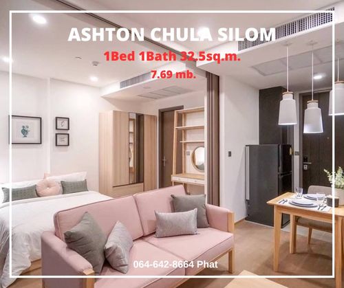 For Sale Ashton Chula Silom1Bed 1Bath 32.5sq.m. 7.69mb.contact 0646428664 (Phat)