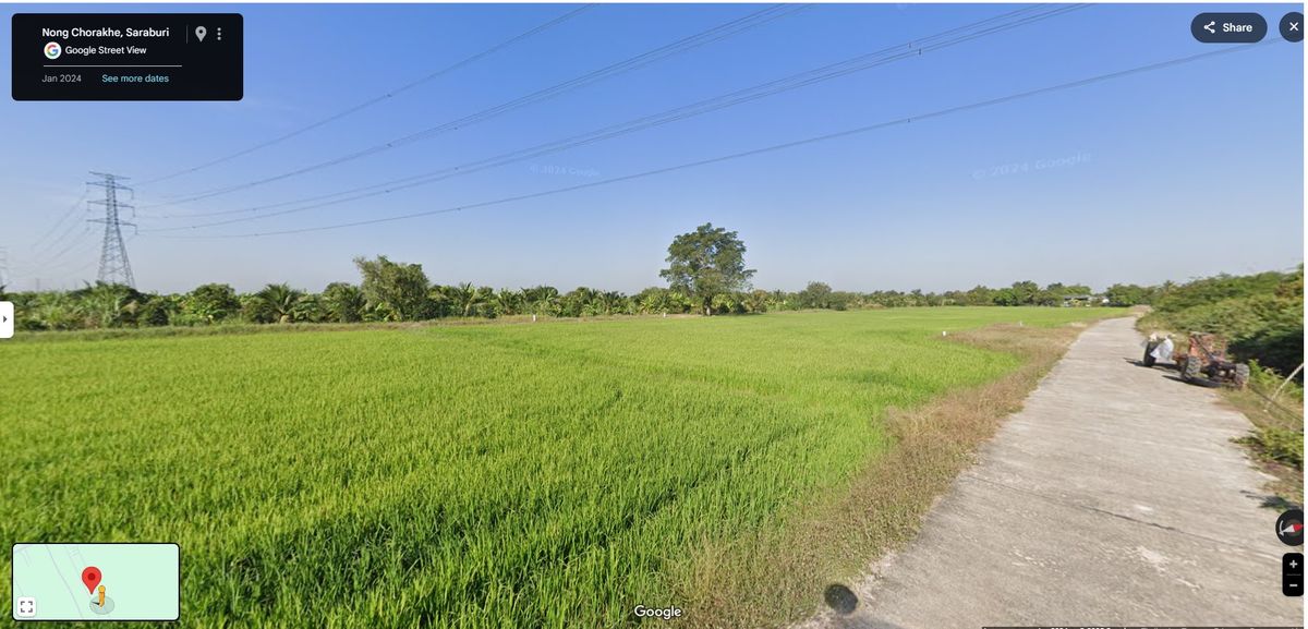 Land for sale 1 rai, Nong Khae District, only 2 km from Raphiphat Road, inexpensive.