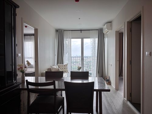 🔥Urgent for rent🔥 Elio Sathorn-Wutthakat, 2 bedrooms, 2 bathrooms – closed kitchen – brand new, beautiful room – convenient transportation – fully equipped common area – north-facing room, not hot – built-in washer/dryer
