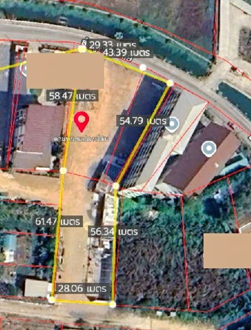 BTS KhuKhot only 1.7 km. Land for rent filled in with shop building 2 rai 1 ngan 10 sqwa. 3,640 sq.m