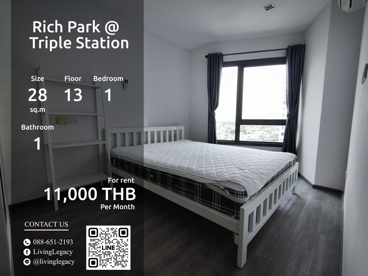 Shxnyd Condo for Rich Park @ Triple Station 28 sq.m. Floor 13 Line ID: @livingLegacy Shxnyd Condo for Rich Park @ Triple Station 28 sq.m. Floor 13 Line ID: @livingLegacy