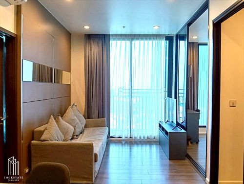 For rent Whizdom Essence ใกล้ BTS ปุณณวิถี ชั้นสูง วิวโล่ง 51.6 sq.m. 2 bedroom @35,000 Baht