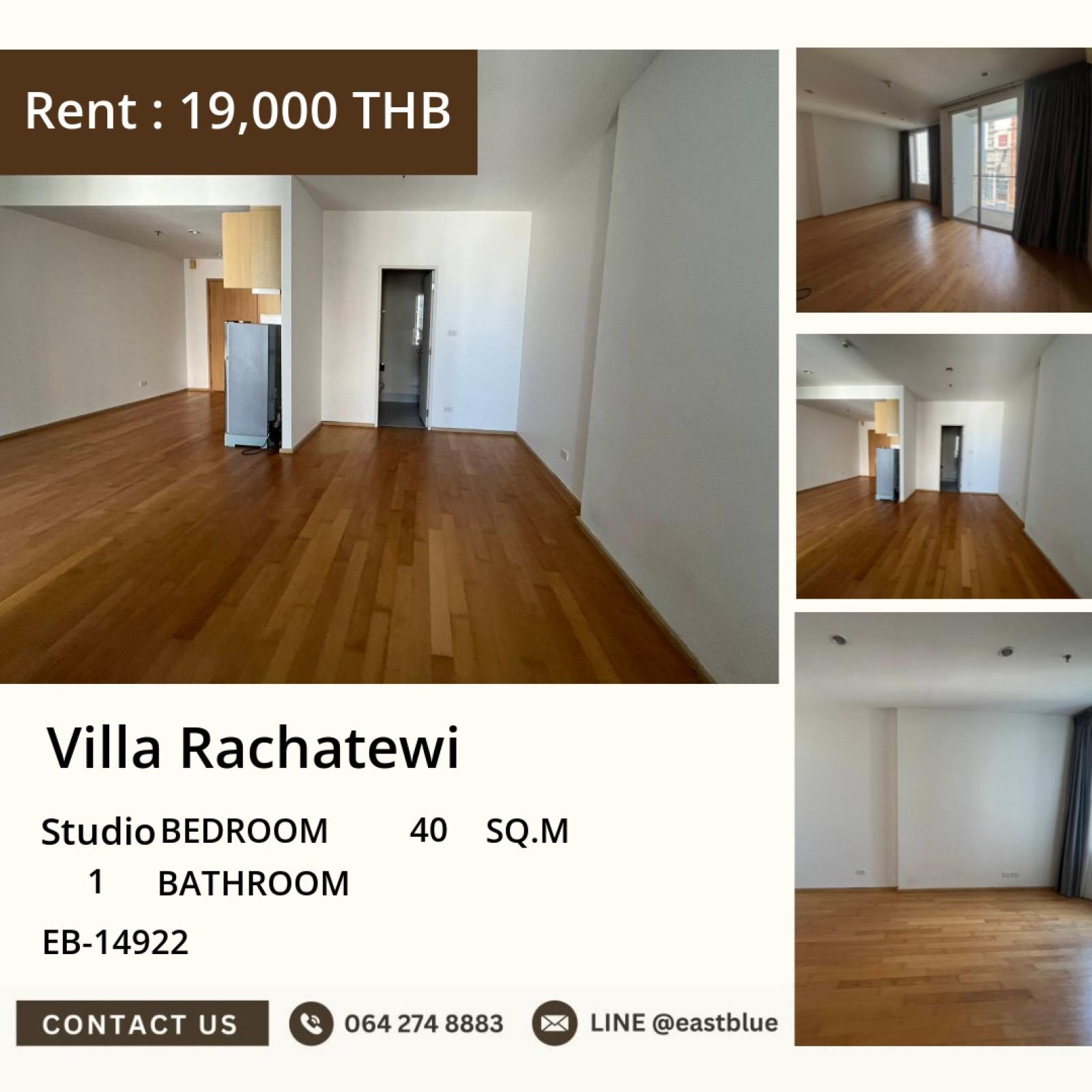 02/10/2026, ให้เช่าคอนโด Villa Rachatewi สตูดิโอ 40 ตร.ม. ใกล้ BTS ราชเทวี 🌆 0642748883