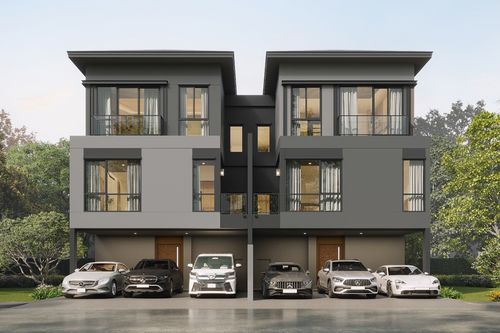 🏛️Baan Klang Mueng The Edition Yothin Phatthana 3, Cheydan Twin House, Size 241 sq.m., 43 sq.w. | 4 bedrooms, 4 bathrooms, 3 parking spaces, starting 15.5 MB, contact to watch Tel.0922635410 (Earth)