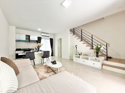 🏛️Baan Klang Mueng Phahon - Ram Inthra 🌈 3 layer Terrari Townhome Town Hom, Size 142 sq.m., 35.5 sq.w. | 3 bedrooms, 3 bathrooms, 2 parking spaces, starting at 4.79 MB. Contact Tel.0922635410 (Earth)