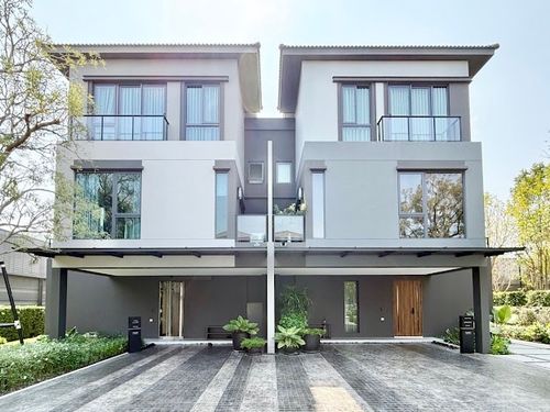 🏛️Baan Klang Mueng The Edition Yothin Phatthana 🌈 Daelyn 3 -story twin house, 307 square meters, 56.8 sq.w. | 4 bedrooms, 5 bathrooms, 4 parking spaces, starting 19.5 MB, contacting Tel.0922635410 (Earth)