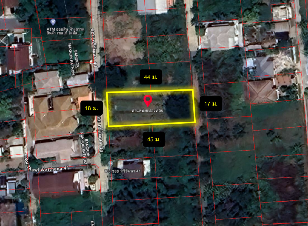 Land for sale, Soi Thawi Watthana 41, size 198 sq w., near Thawi Watthana Road, only 450 m. KK – รูปที่ 3