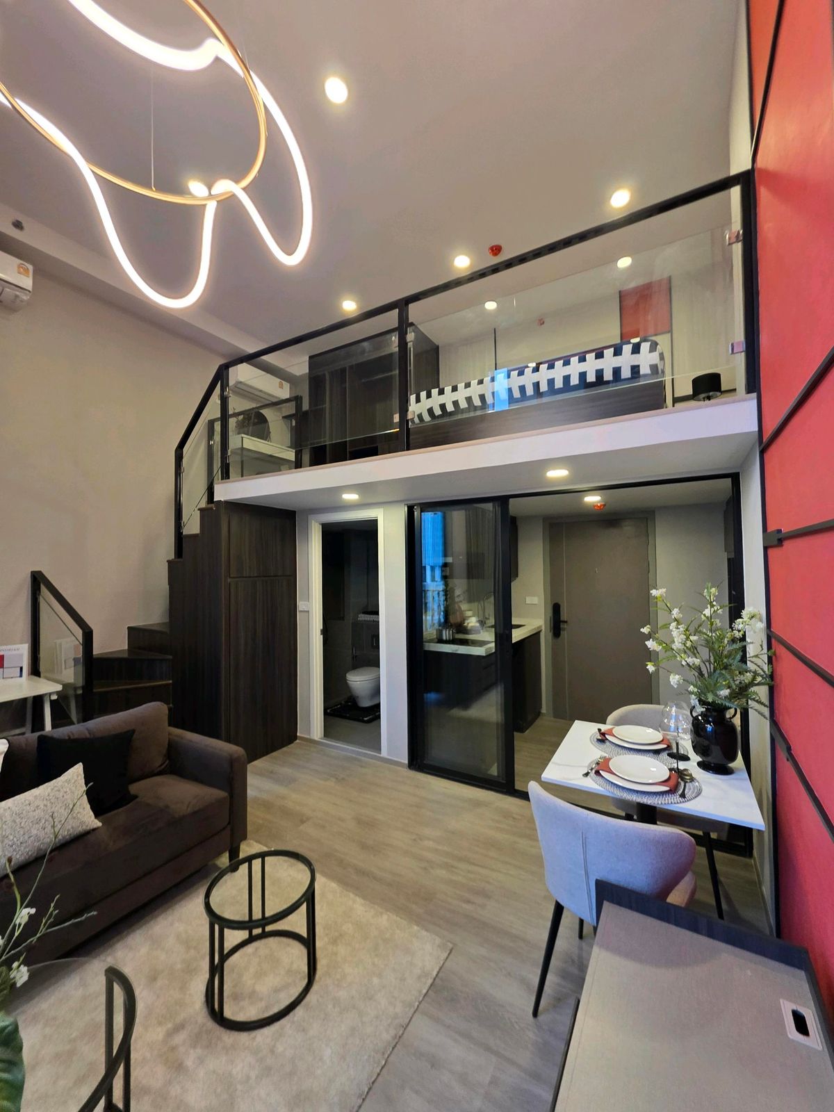 ห้อง Duo25 ตรม. เพดานสูงแต่งครบ สวยจบที่สุดในย่านรามอินทรา Origin Plug& Play  – รูปที่ 2