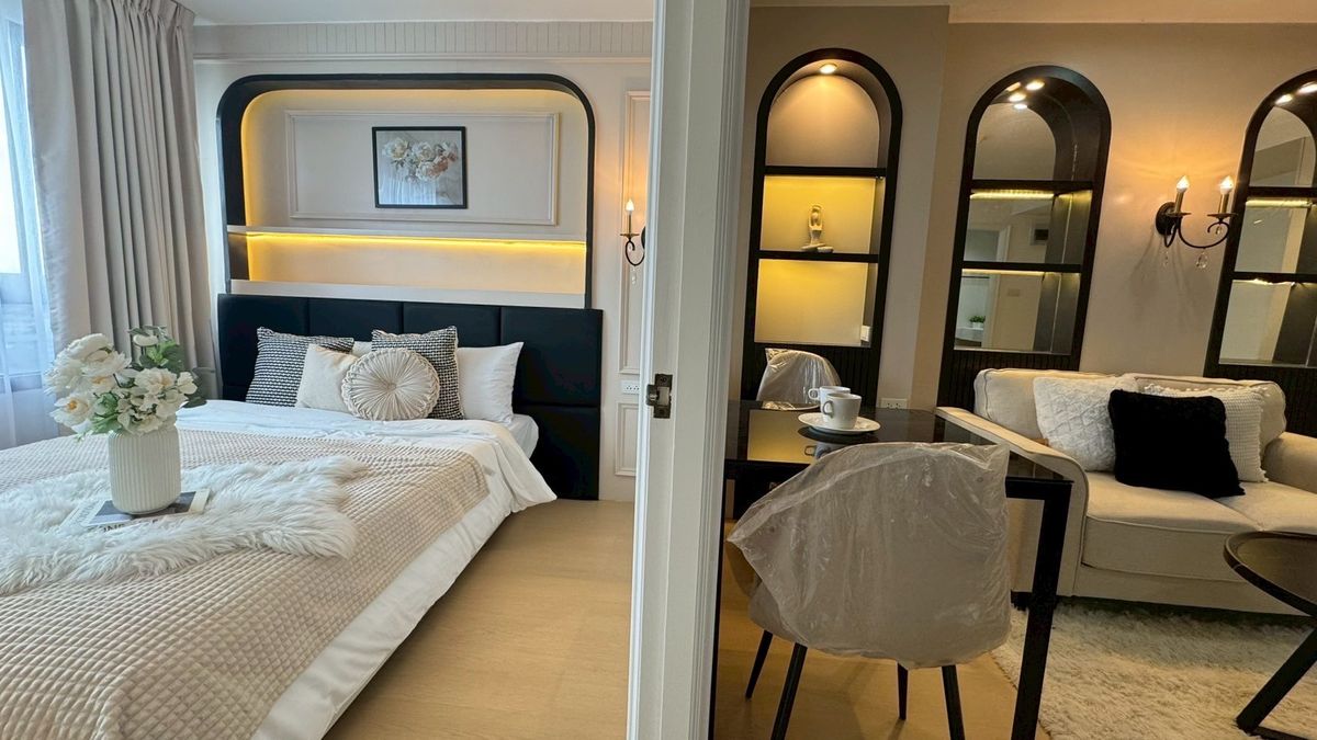 Lumpini Playasat Tha Phra The view room does not hit the building. New Renovate Modern Minimal Lumpini Playasat Tha Phra The view room does not hit the building. New Renovate Modern Minimal