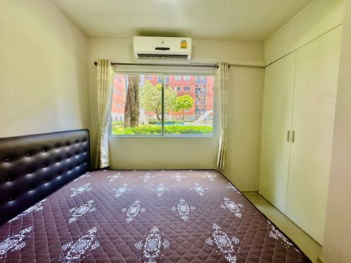 Condo for sale – great for both investment and living! Plum Condo Park Rangsit Phase 3, Building A, Ground Floor, 22.05 sq.m., pool view, fully furnished and move-in ready.