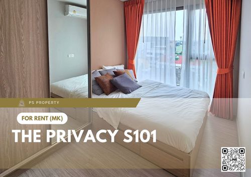 For rent 🔥 THE PRIVACY S101 🔥 near BTS Punnawithi, fully furnished and equipped with appliances.