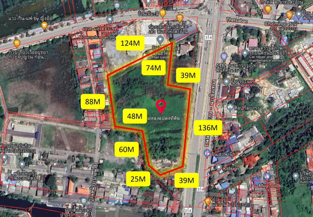 ขาย ที่ดิน ริมถนนบางปะกง-ฉะเชิงเทรา 11 ไร่กว่า ถนน 8 เลน เหมาะกับทำจัดสรร KK – รูปที่ 3