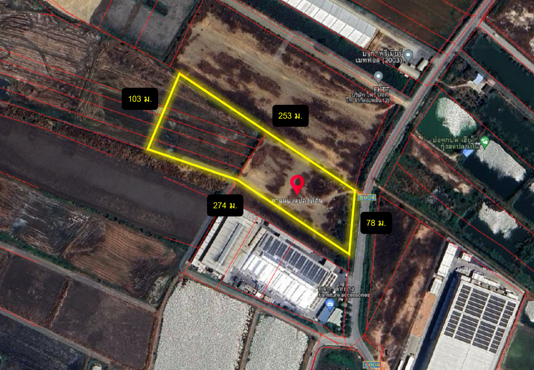 ขาย ที่ดิน ริมถนนพิมพาวาส คลองนิยมยาตรา บางบ่อ 12 ไร่ 2 งาน 21 ตรว – รูปที่ 3