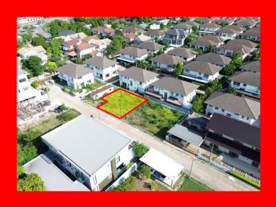Land for sale, Soi Nusasiri Village, Krungthep Kreetha, 91.8 sq w, near Kanchanaphisek Road, just 500 m. DD