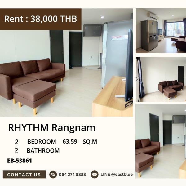 05/10/2026, Rent a condo RHYTHM Rangnam 2 bedrooms 2 bathrooms near BTS Victory Monument
with swimming pool, fitness for 38,000 baht/month! 0642748883