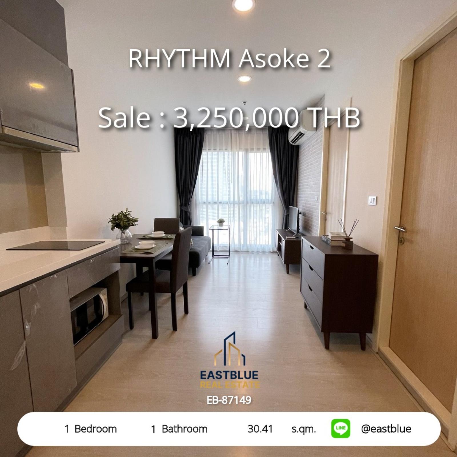 11/08/2026, รวมค่าโอน 🏡 ขาย คอนโด 1 ห้องนอน ริธึ่ม อโศก 2 30.41 ตร.ม. พร้อมเข้าอยู่ 3.25 ลบ. 0642748883 11/08/2026, รวมค่าโอน 🏡 ขาย คอนโด 1 ห้องนอน ริธึ่ม อโศก 2 30.41 ตร.ม. พร้อมเข้าอยู่ 3.25 ลบ. 0642748883