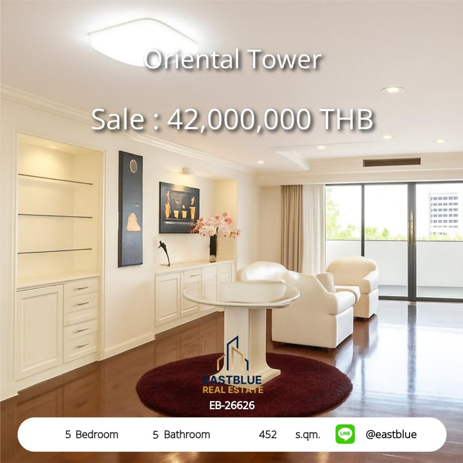 Ultimate luxury 5-bedroom in the heart of Ekamai

Oriental Tower, size 452 sq.m., with complete facilities! 0642748883