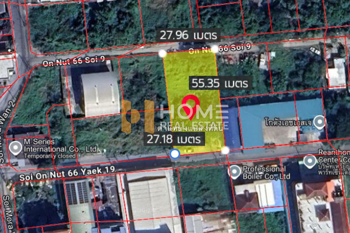 ที่ดินเปล่า 366 ตร.ม. ซอยอ่อนนุช 66 / (ขาย), Vacant land 366 sq.m. Soi On Nut 66 / (FOR SALE) FON095 ที่ดินเปล่า 366 ตร.ม. ซอยอ่อนนุช 66 / (ขาย), Vacant land 366 sq.m. Soi On Nut 66 / (FOR SALE) FON095