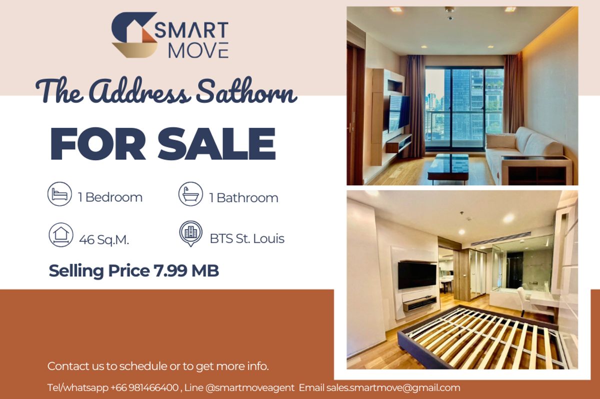 🔥 For Sale !! 🔥 Code C20240700061..........The Address Sathorn, 1 bedroom, 1 bathroom, high floor 34++, furnished, Special Deal!!📣📣 🔥 For Sale !! 🔥 Code C20240700061..........The Address Sathorn, 1 bedroom, 1 bathroom, high floor 34++, furnished, Special Deal!!📣📣