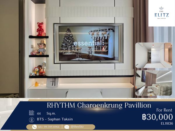 ✨ The Ultimate Riverside Paradise for rent! Premium Luxury condo in Charoenkrung—just a short walk to Shrewsbury International School. ✨