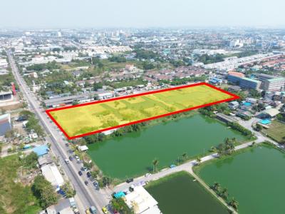 Land for sale on Chaloem Prakiat Rama 9 Road, size 15 rai 3 ngan 40 sq w, suitable for business KK