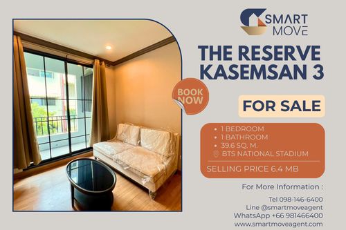 🔥 Sale with tenant !!🔥 Code C20230209687..........The Reserve Kasemsan 3, 1 bedroom, 1 bathroom, Garden View, prime area, furnished, Special Deal!!📣📣