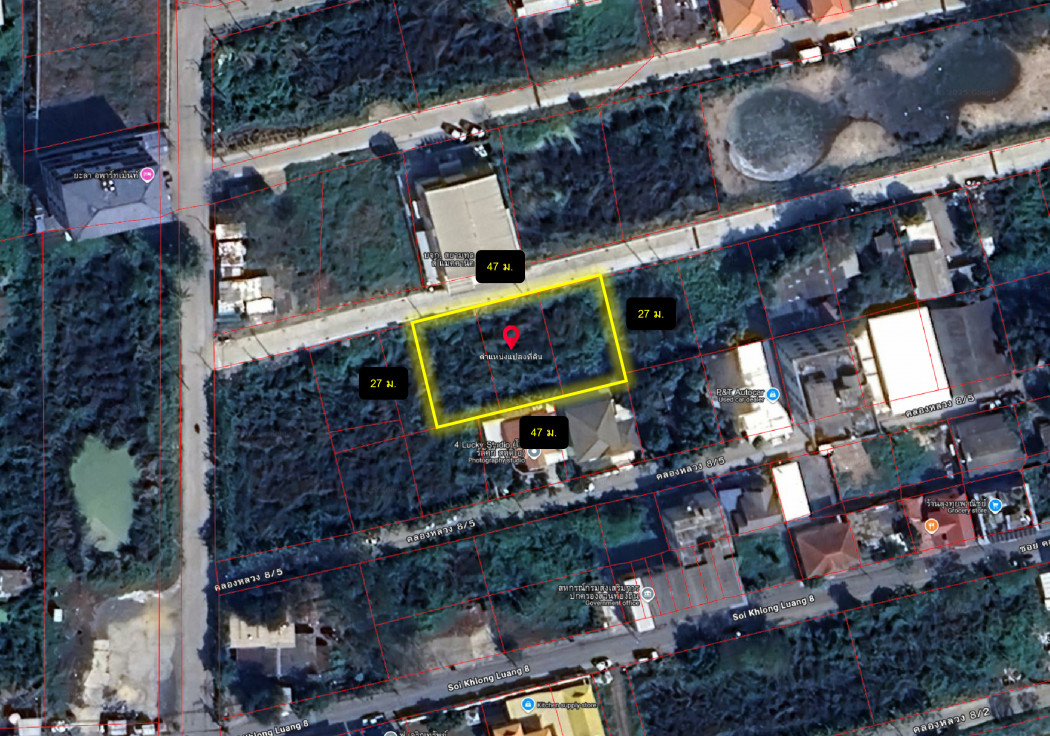 Land for sale, Khlong Luang 8/6, size 354 sq m, near Phahonyothin Road, just 850 meters. DD – รูปที่ 3